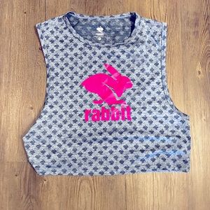 Rabbit running crop top